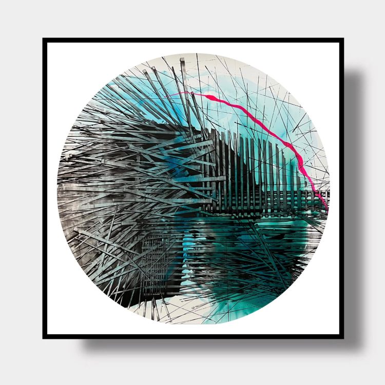 70x80 cm Kâğıt üzerine karışık teknik (Bilinçaltı)